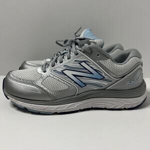 New Balance Women's 1340 V3 Lace Up Running Shoe White Blue Size 10 w1340wp3